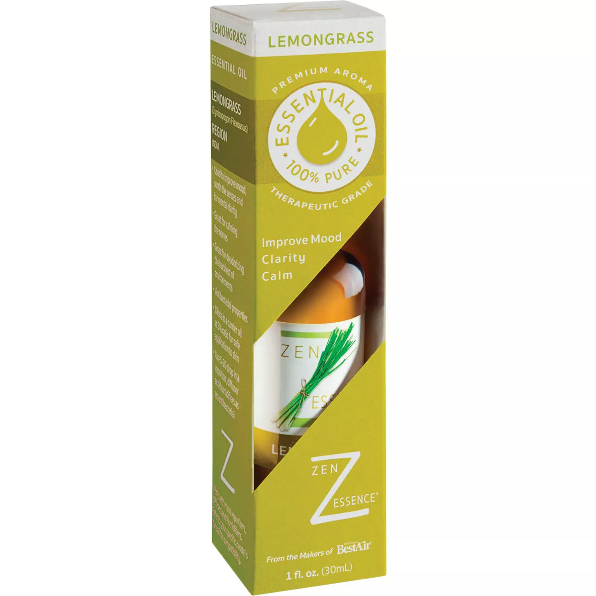 BestAir Zen Essence 1 Oz. Lemongrass Scented Essential Oil Humidifier Fragrance - photo 2