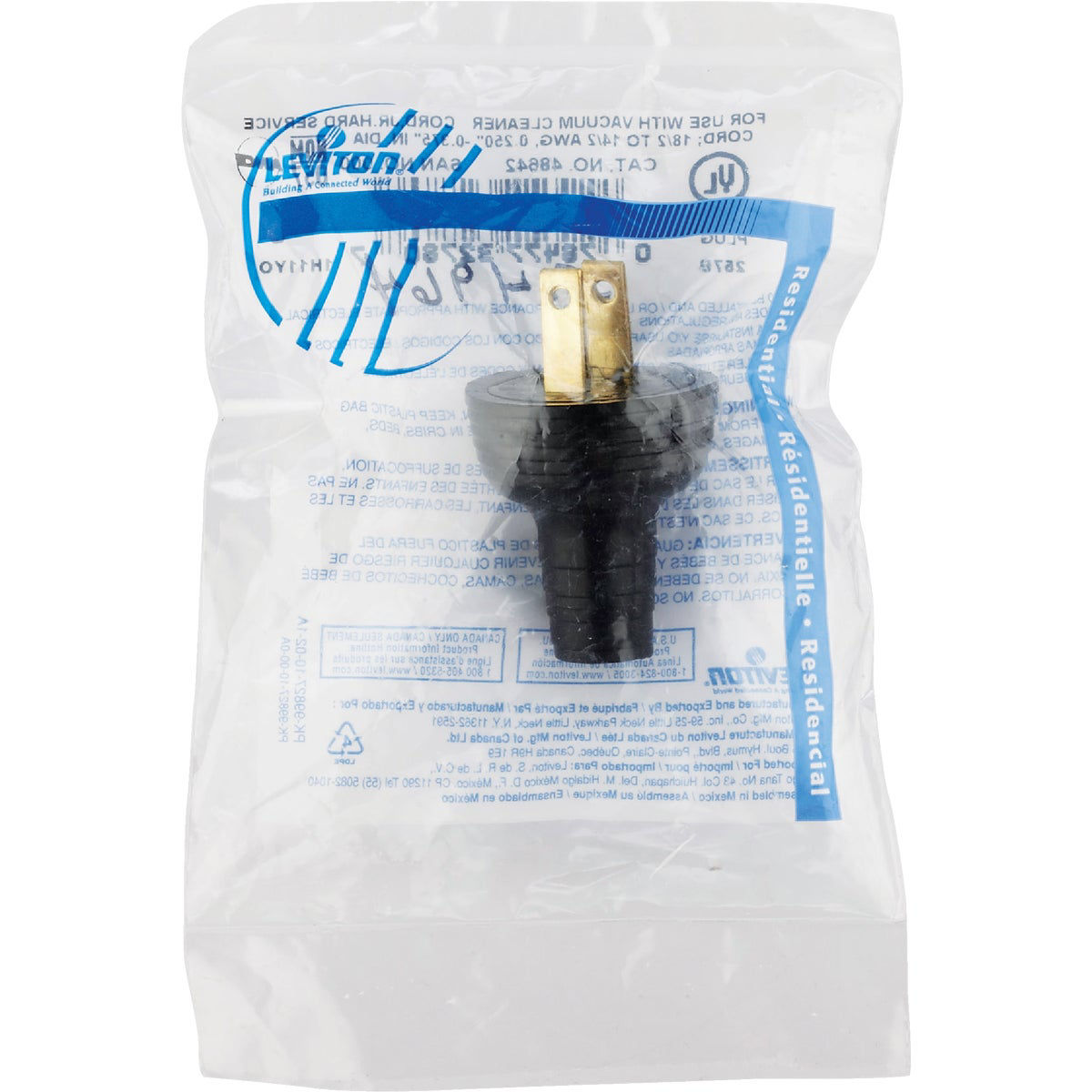 Leviton 15A 125V 2-Wire 2-Pole Round Cord Plug | Do it Best