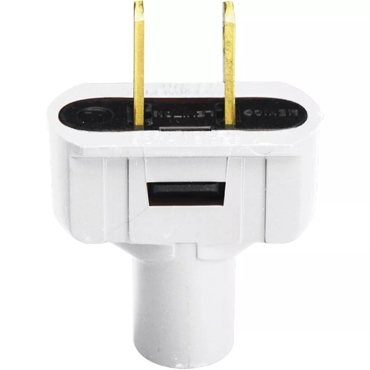 Leviton 15A 125V 2-Wire 2-Pole Vinyl Cord Plug, White - photo 3