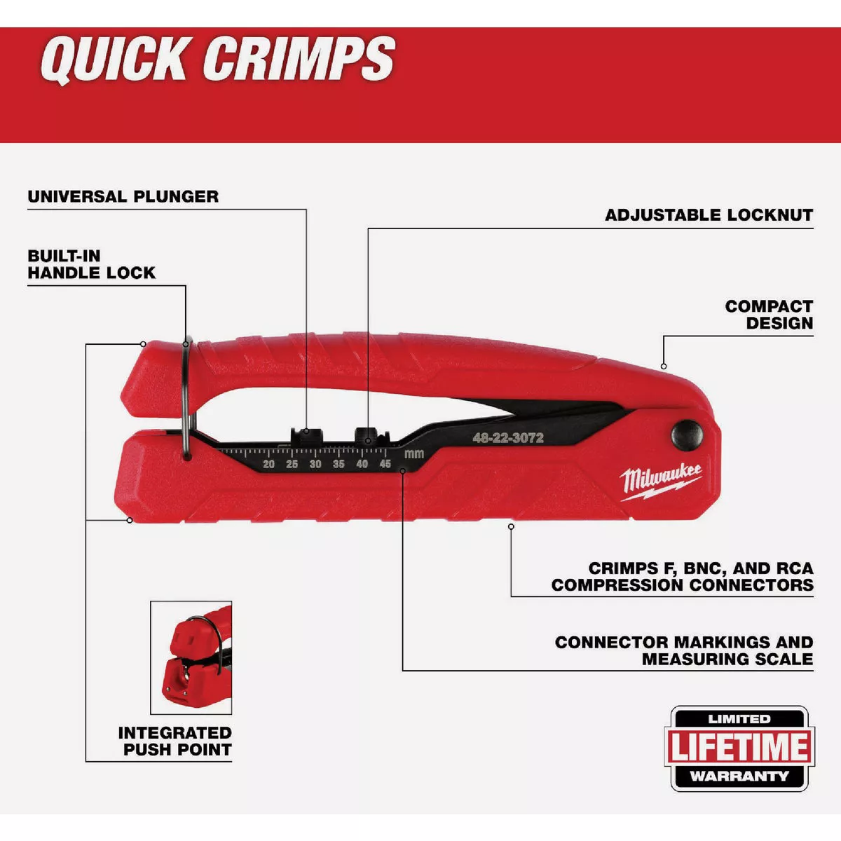 Milwaukee Coax Compression Crimper - photo 6