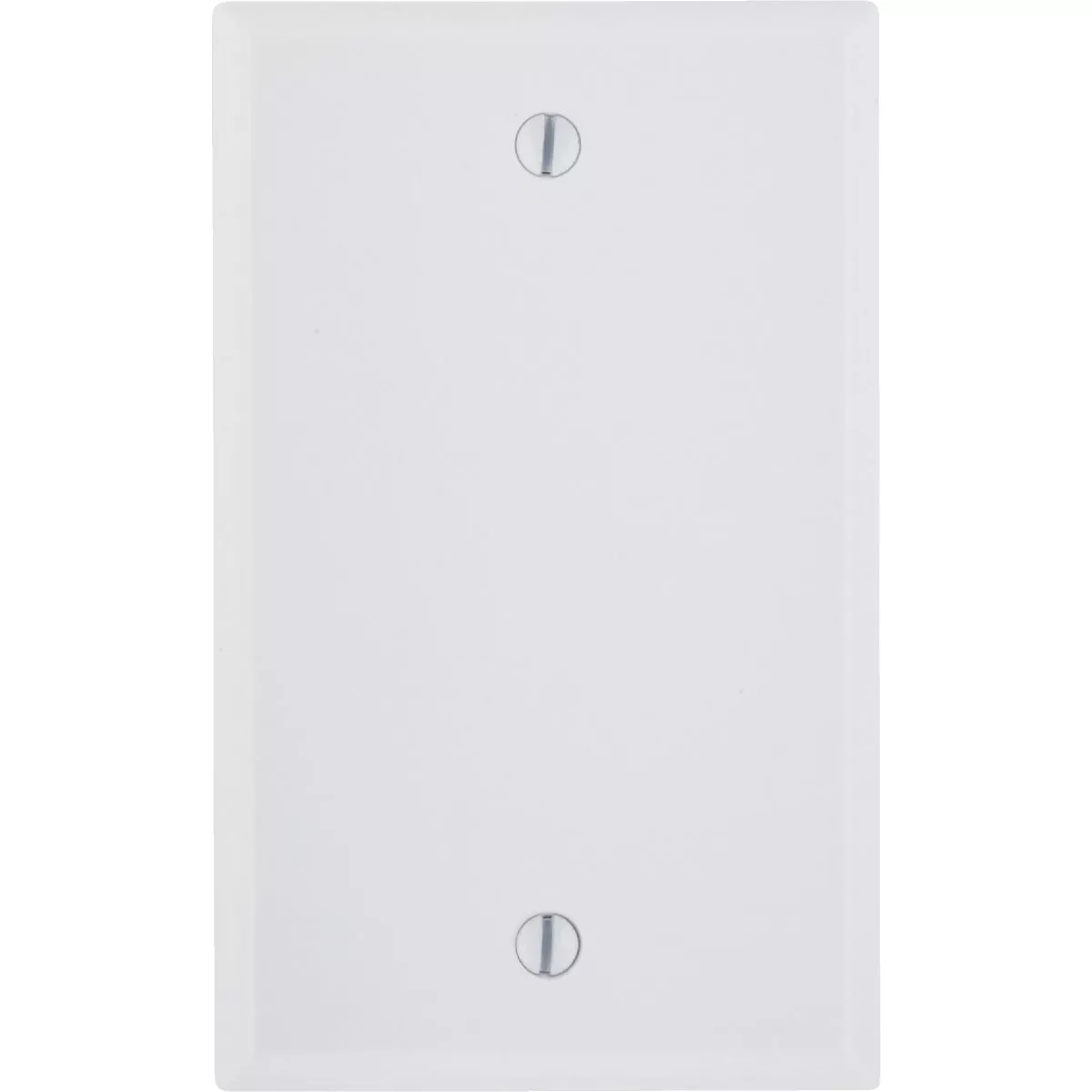 Leviton 1-Gang Standard Thermoset Blank Wall Plate, White