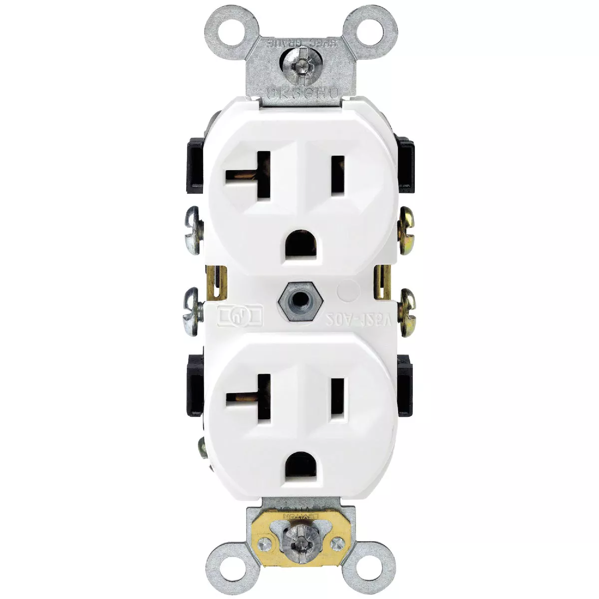 Leviton 20A White Shallow Commercial Grade 5-20R Duplex Outlet - photo 4
