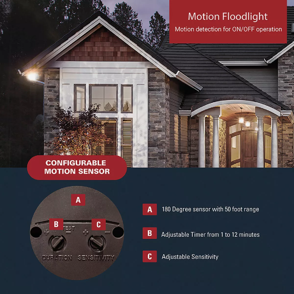 Halo Bronze Motion Activated Incandescent Security Floodlight Fixture ...