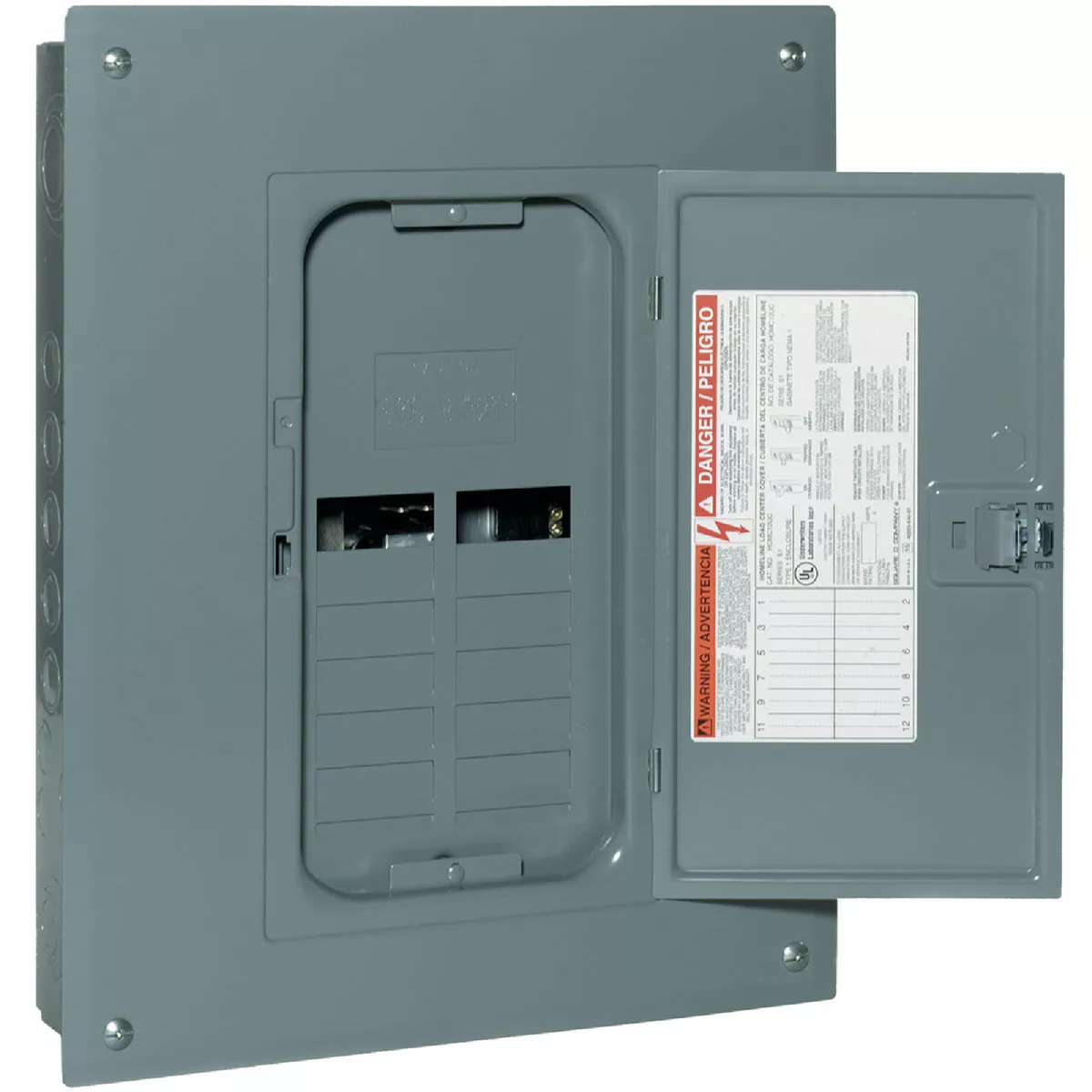 Square D Homeline 125A 12-Space 24-Circuit Indoor Main Lug Plug-on Neutral Load Center