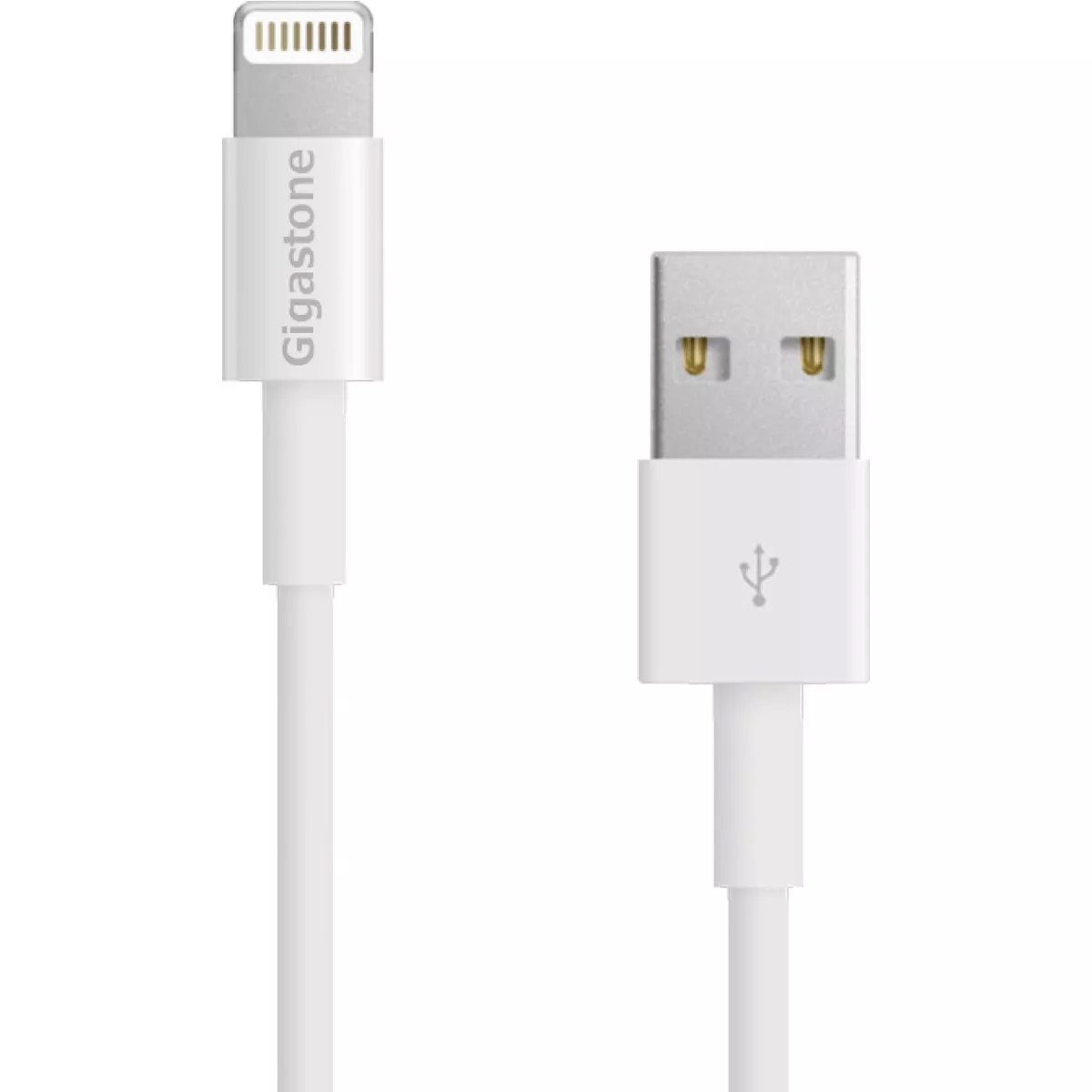Gigastone 3 Ft. White USB-A to Lightning Charging & Sync Cable (2-Pack) - photo 3