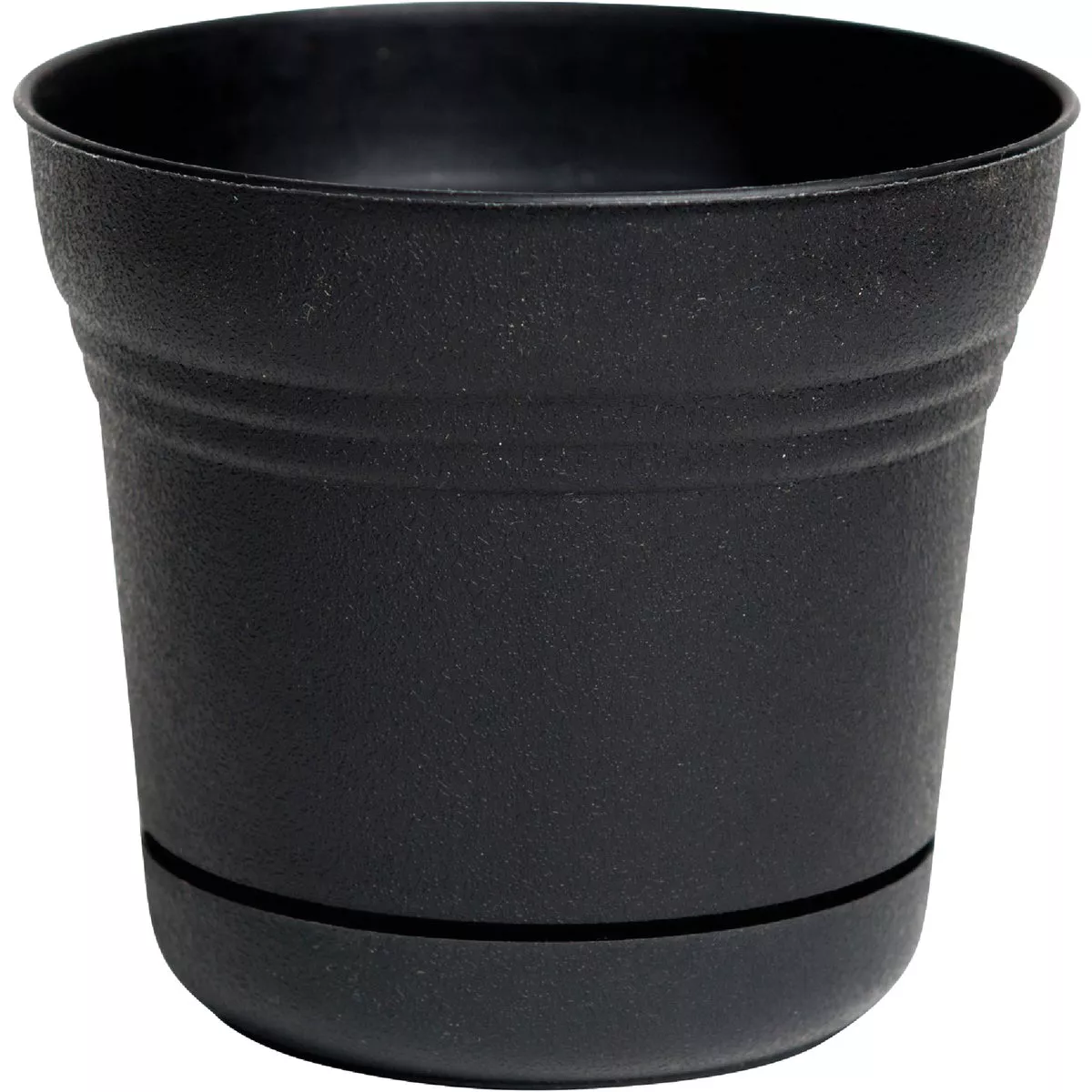 Bloem Saturn 12.75 In. x 14.5 In. High Density Plastic Black Planter