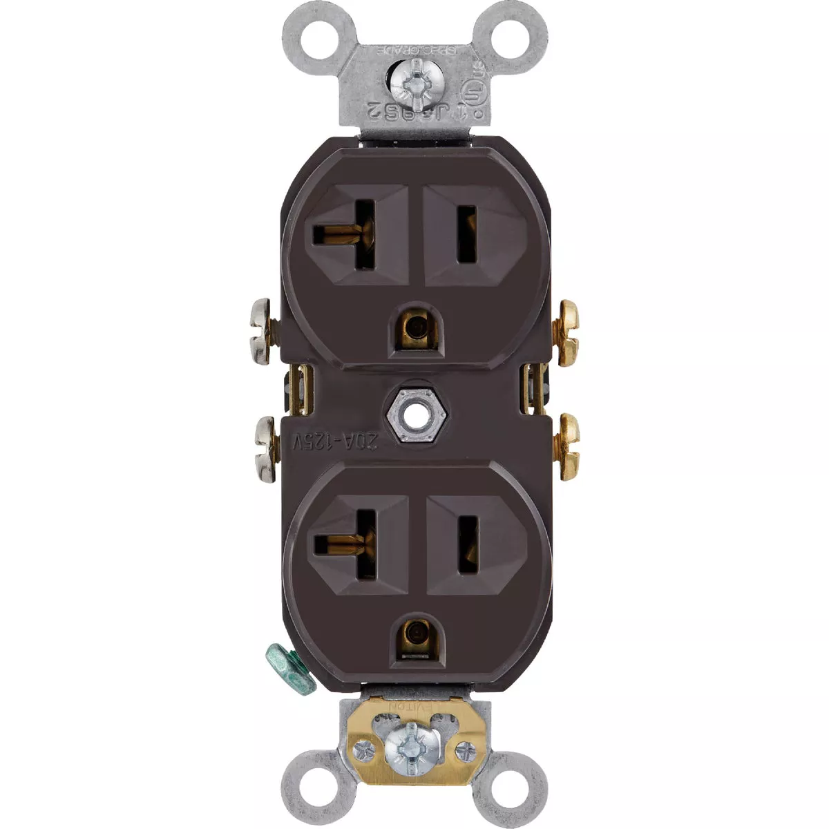 Leviton 20A Brown Commercial Grade 5-20R Combination Side Back Wire ...