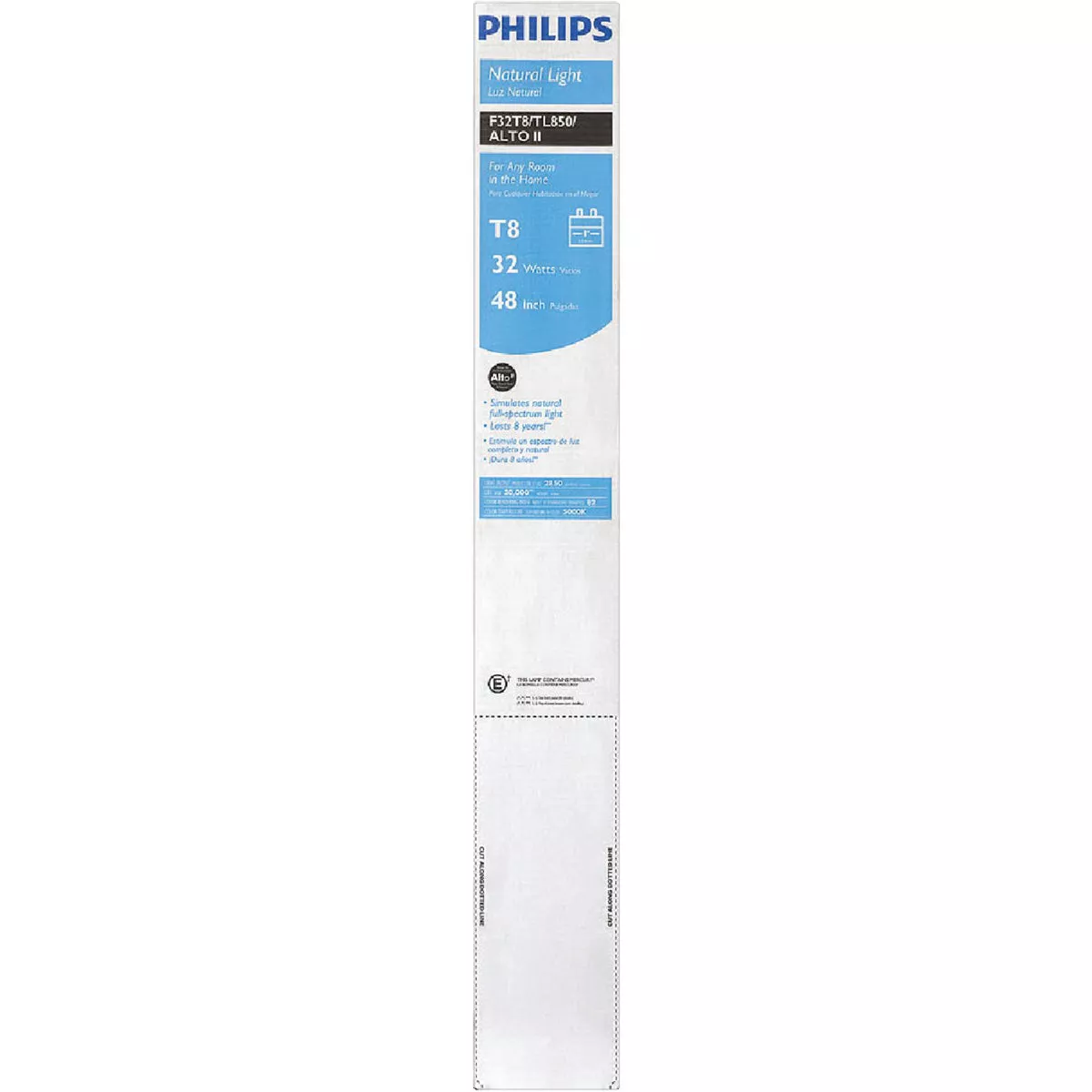 Philips ALTO 32W 48 In. Daylight T8 Medium Bi-Pin Fluorescent Tube Light Bulb (2-Pack) - photo 2
