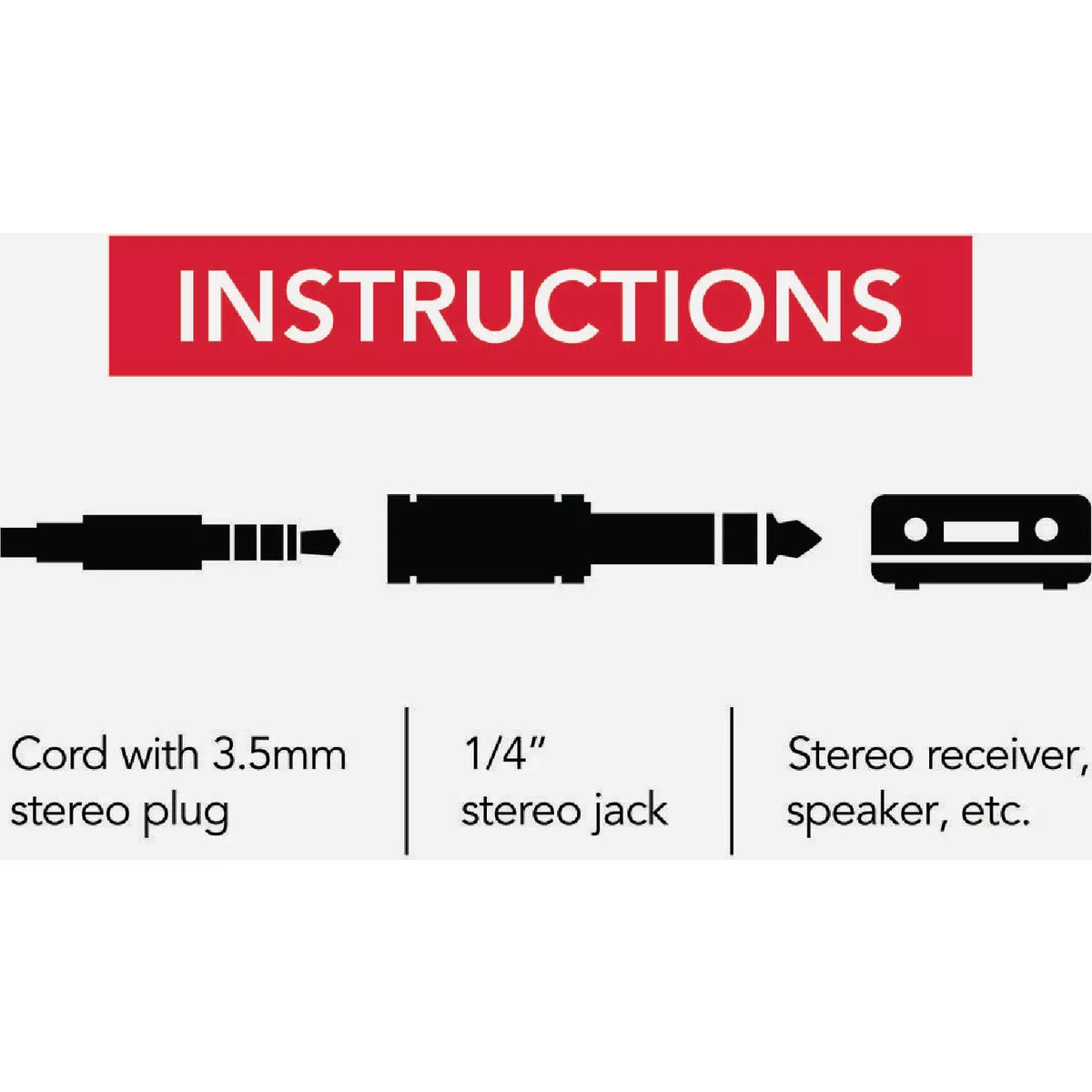RCA 1/4 In. Plug to 3.5mm Jack Adapter Audio Adapter - photo 4