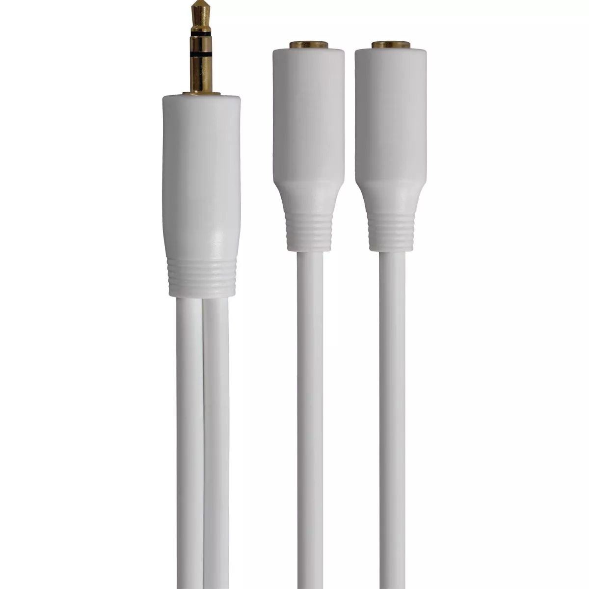 Jensen 3 In. White Y-Splitter Audio Cable - photo 4