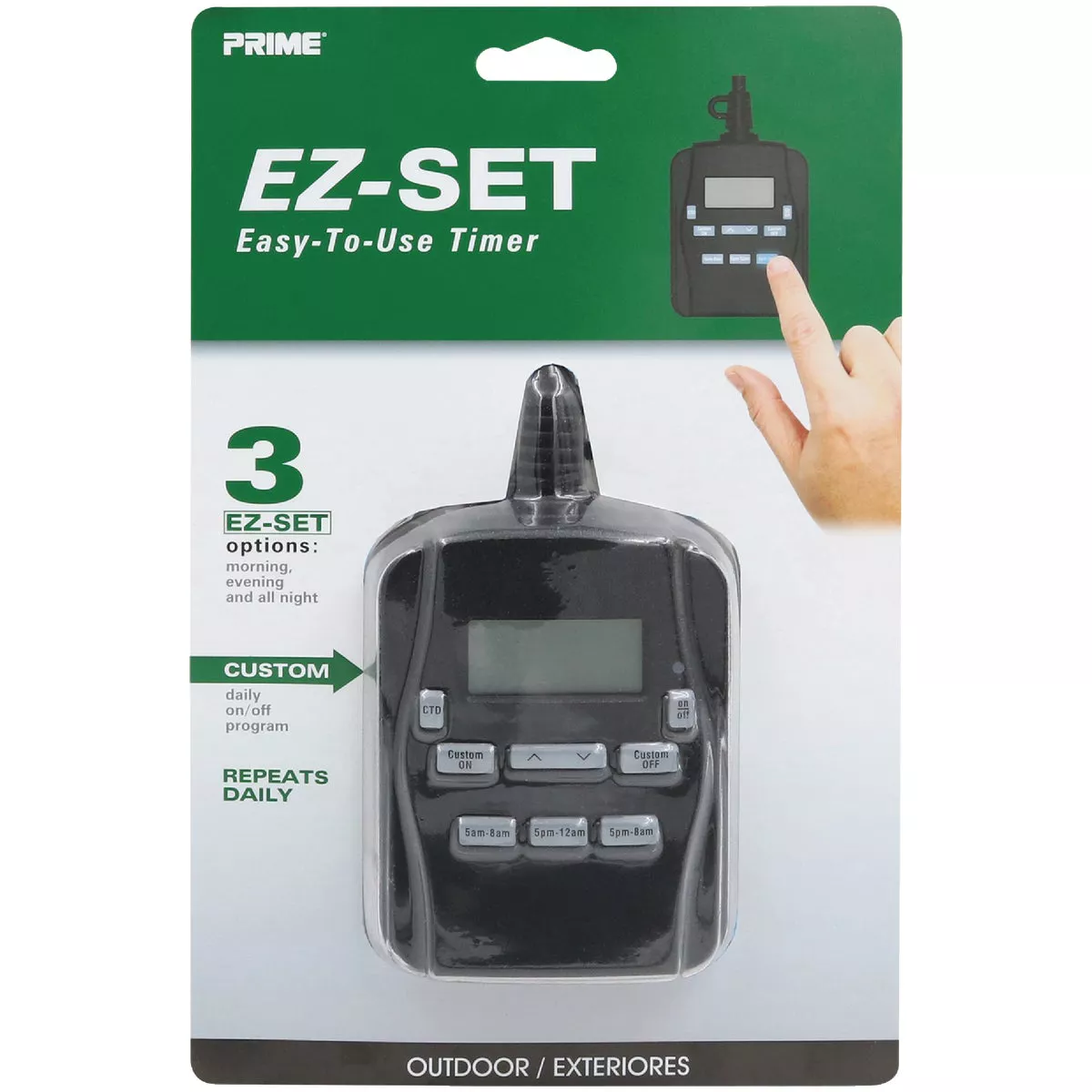 Prime EZ-Set 15A 125V 1875W Black Digital Outdoor Timer - photo 2
