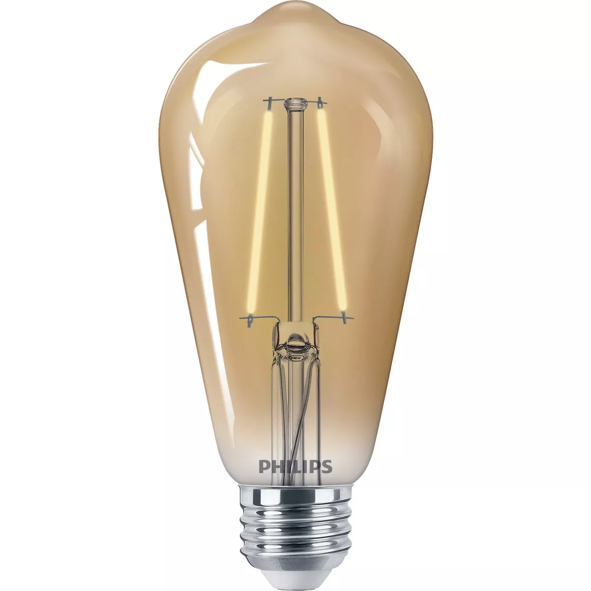 Philips Vintage 40W Equivalent Amber ST19 Medium LED Decorative Light Bulb (4-Pack) - photo 3