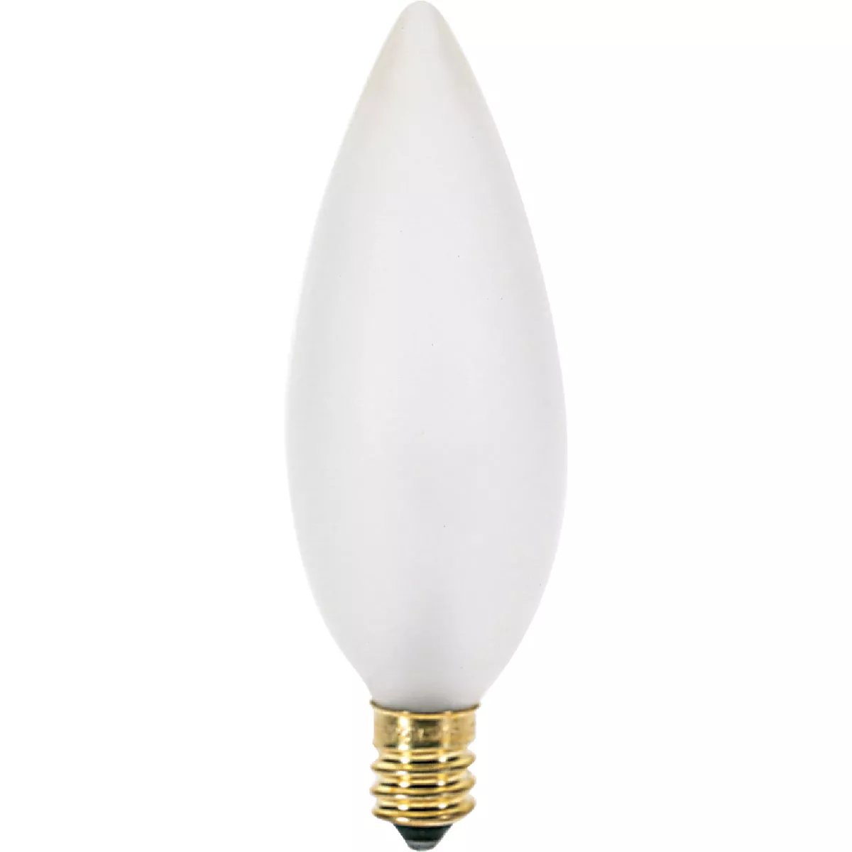 Satco 25W Frosted Soft White Candelabra BA9.5 Incandescent Torpedo Blunt Tip Light Bulb (2-Pack)