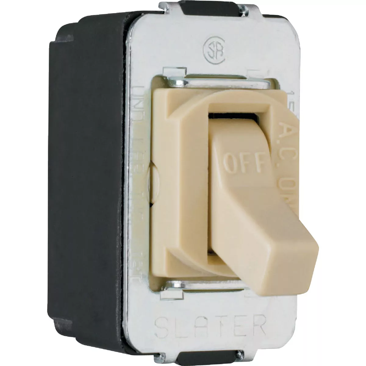 Pass and Seymour Residential Grade 15 Amp Toggle Single Pole Switch, Ivory