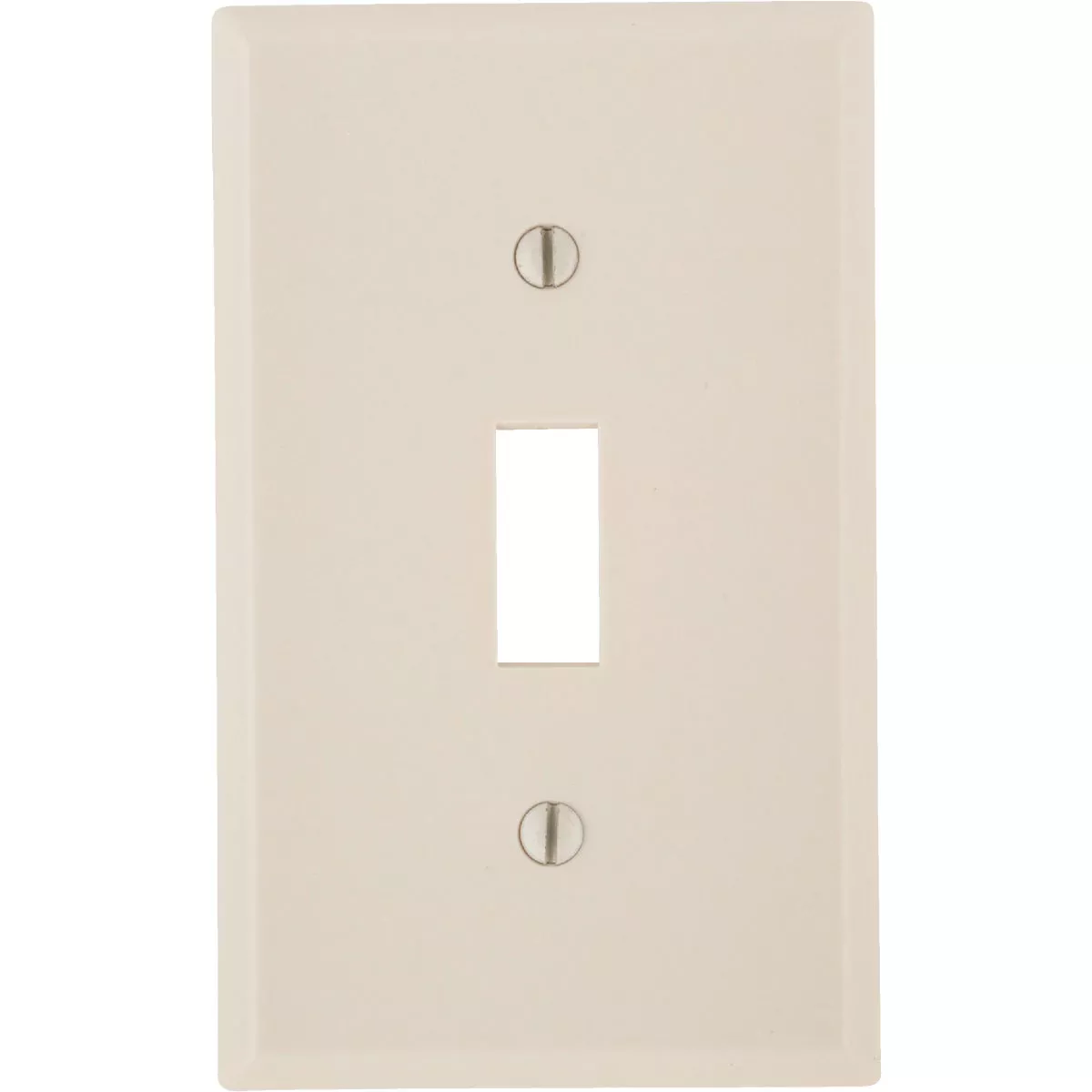 Leviton 1-Gang Plastic Toggle Switch Wall Plate, Light Almond