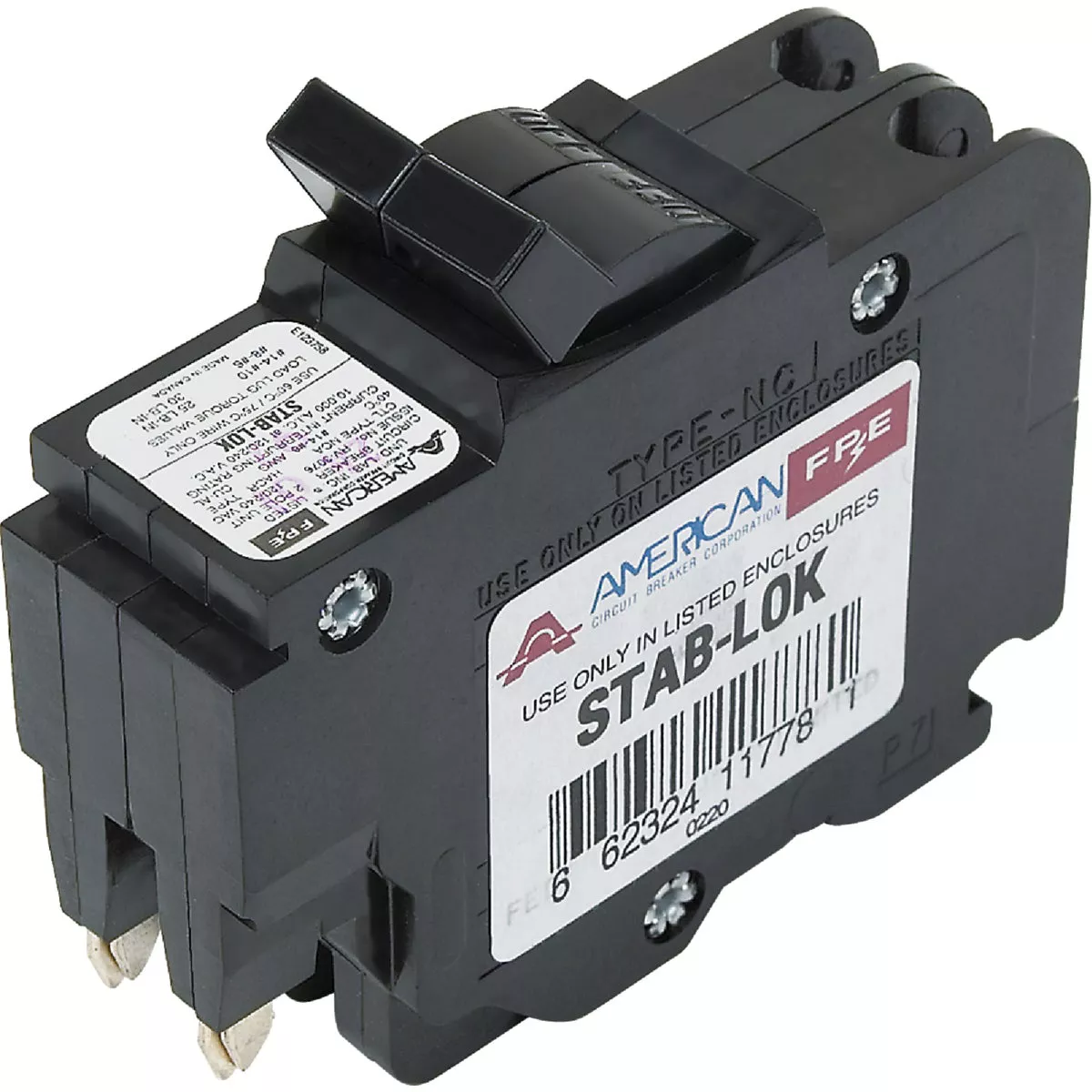 Connecticut Electric 40A Double-Pole Standard Trip Packaged Replacement Circuit Breaker For Federal Pacific