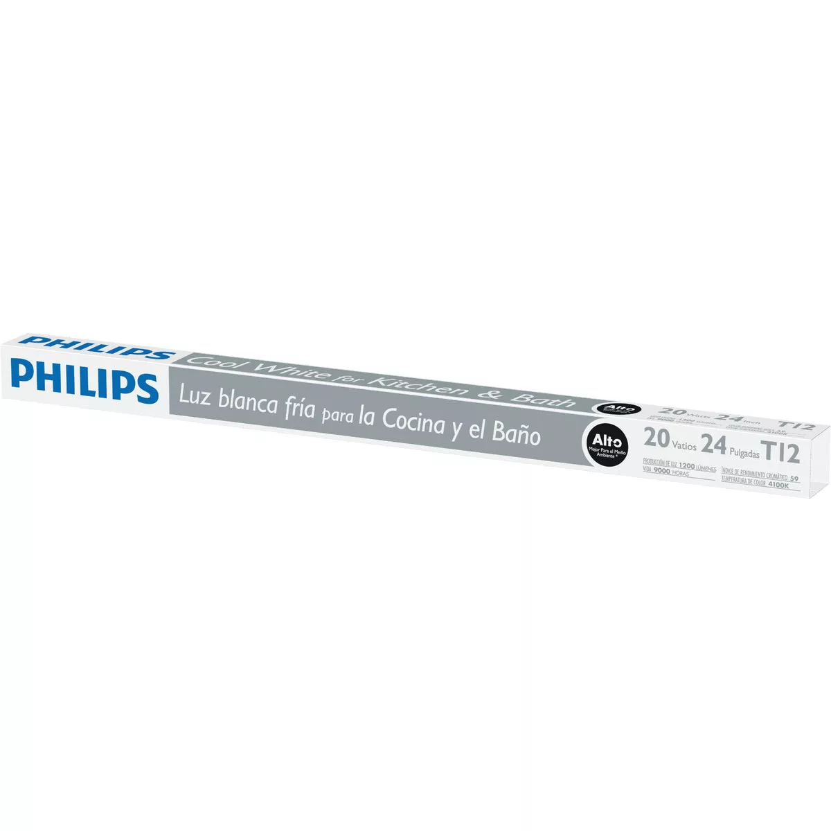 Philips 20W 24 In. Cool White T12 Bi-Pin Fluorescent Tube Light Bulb - photo 2