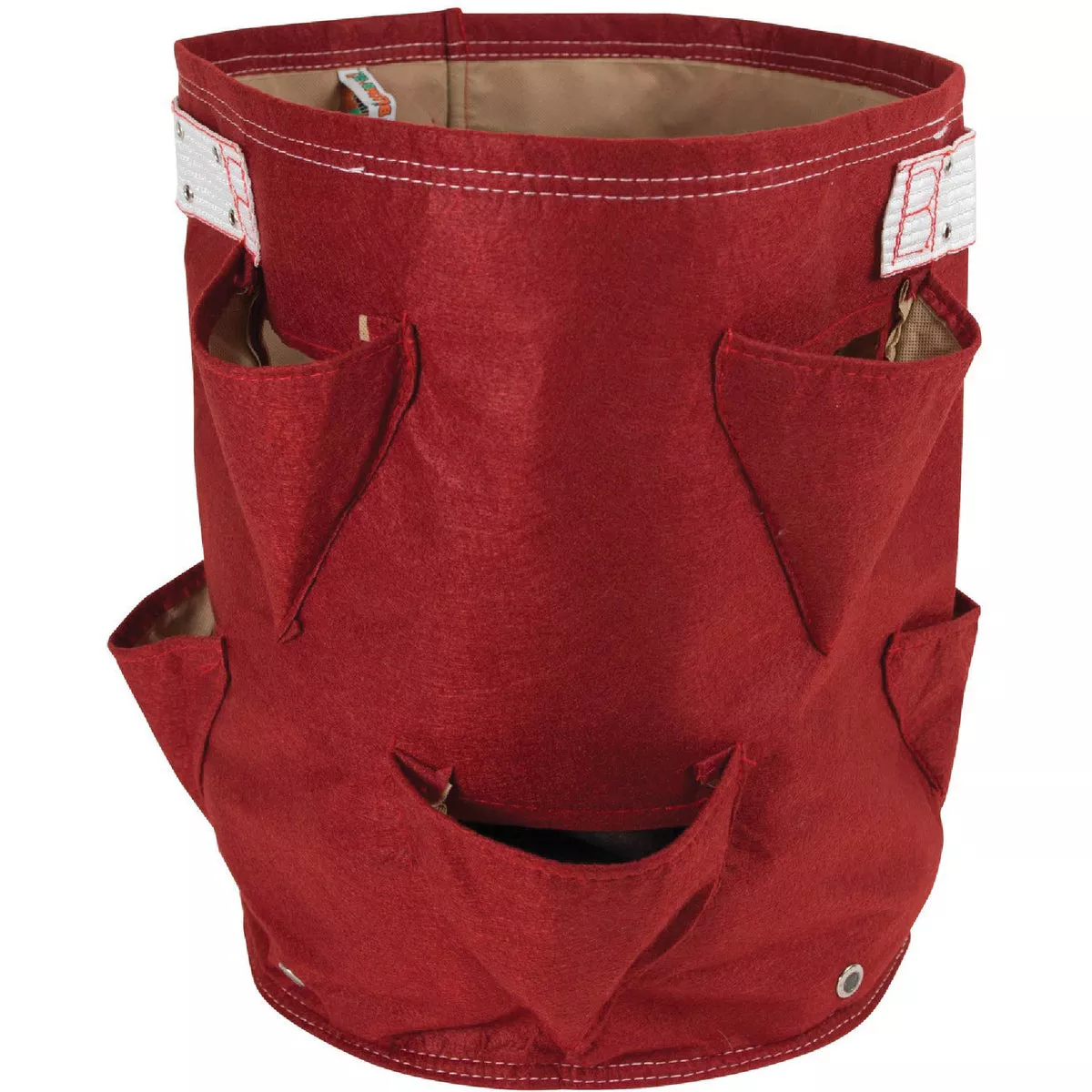 Bloem BloemBagz Recycled Polyethylene 9 Gal. 17.75 In. Strawberry Planter GrowBag, Union Red
