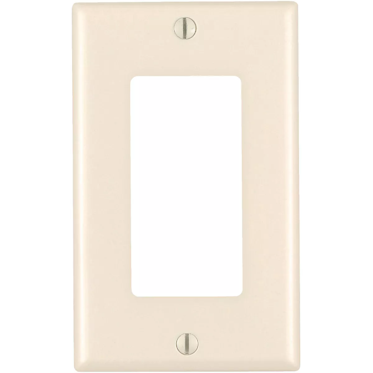 Leviton Mid-Way 1-Gang Smooth Plastic Rocker Decorator Wall Plate, Light Almond