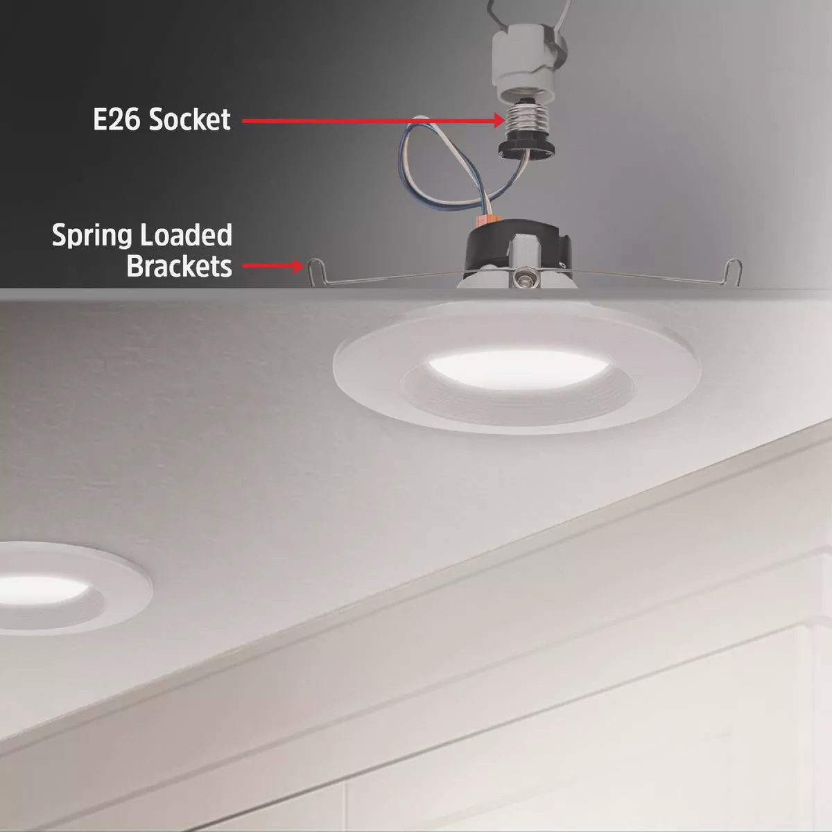 Energizer 6 In. 1100 Lm. RGB & CCT LED Smart Recessed Retrofit Light Kit - photo 6