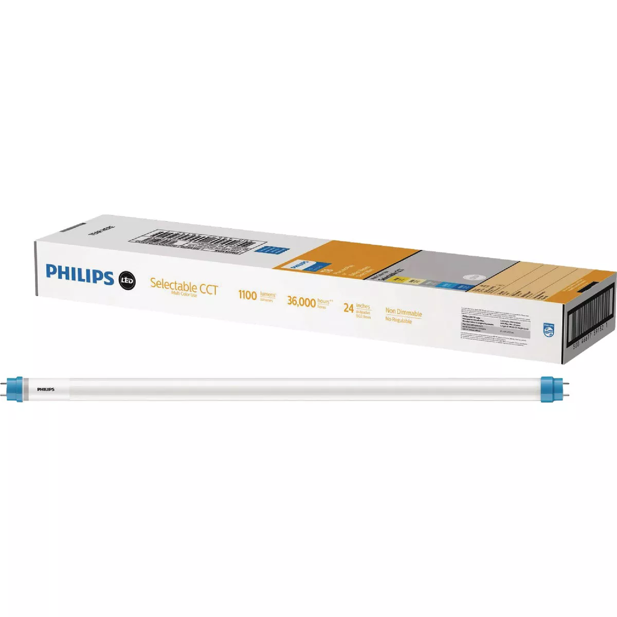 Philips FlexFit 17W Equivalent 24 In. T8 Type A + B Multi-CCT LED Tube Light Bulb