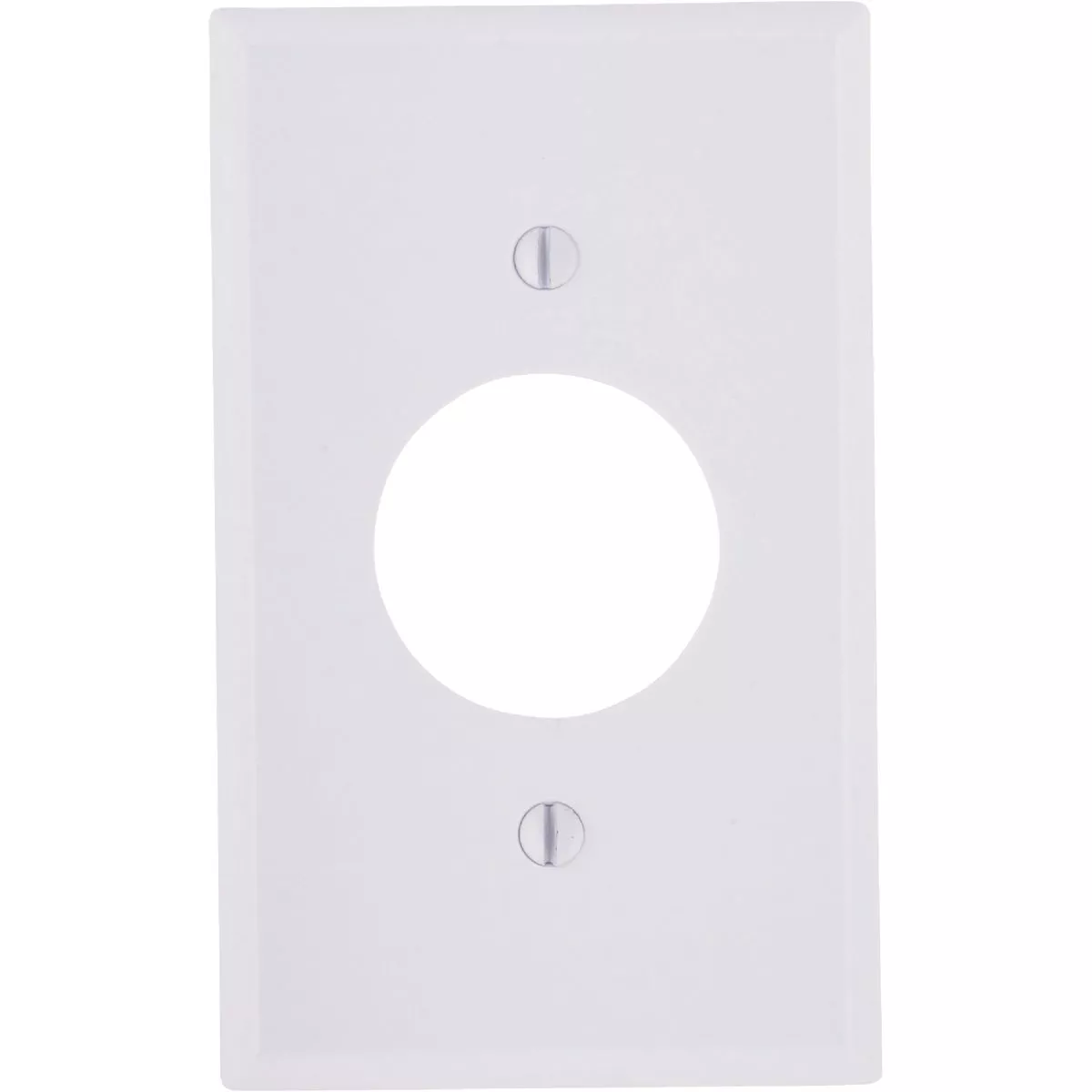 Leviton 1-Gang Smooth Plastic Single Outlet Wall Plate, White