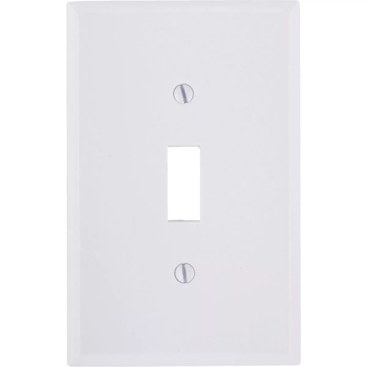 Leviton 1-Gang Smooth Plastic Mid-Way Toggle Switch Wall Plate, White