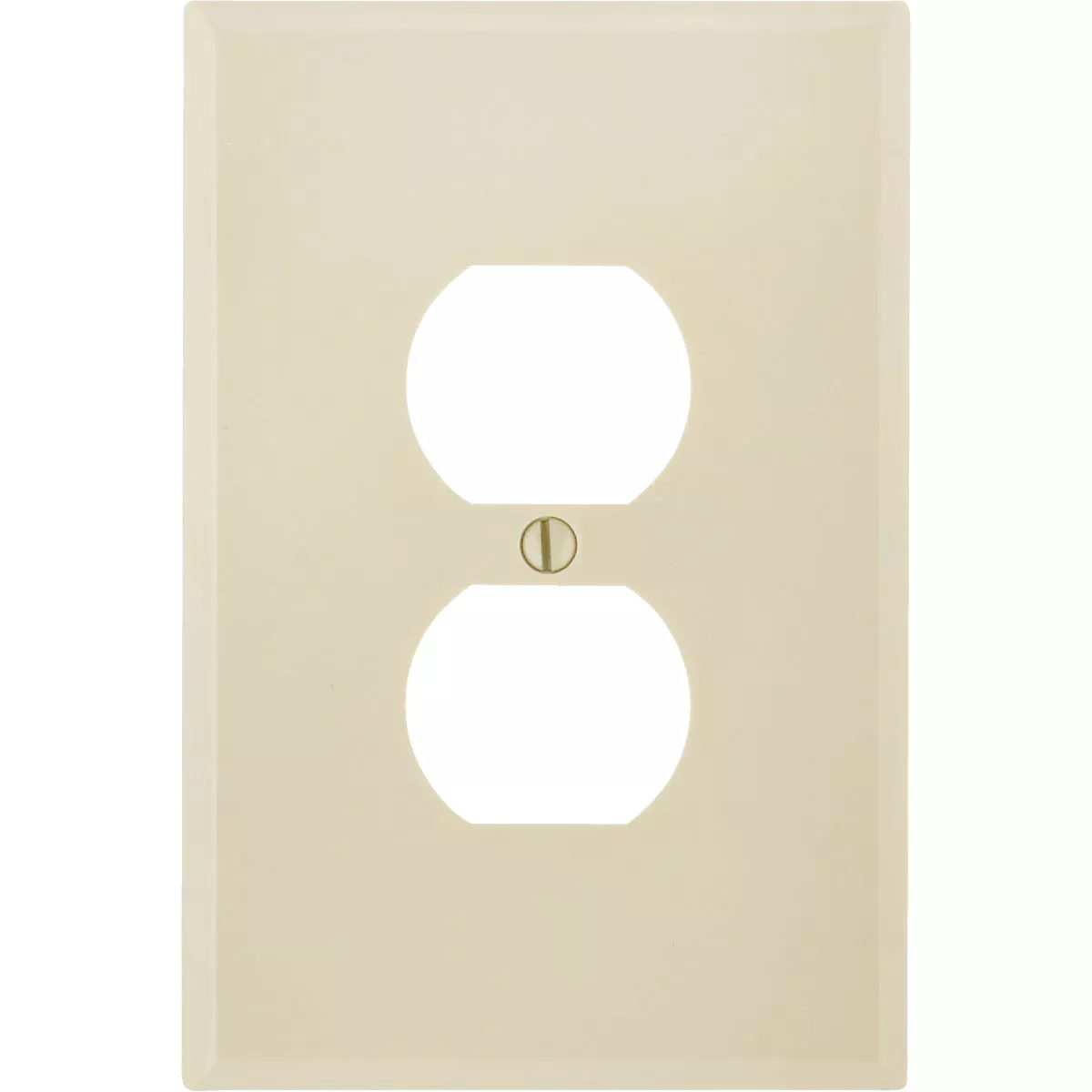 Leviton 1-Gang Smooth Plastic Oversized Outlet Wall Plate, Ivory