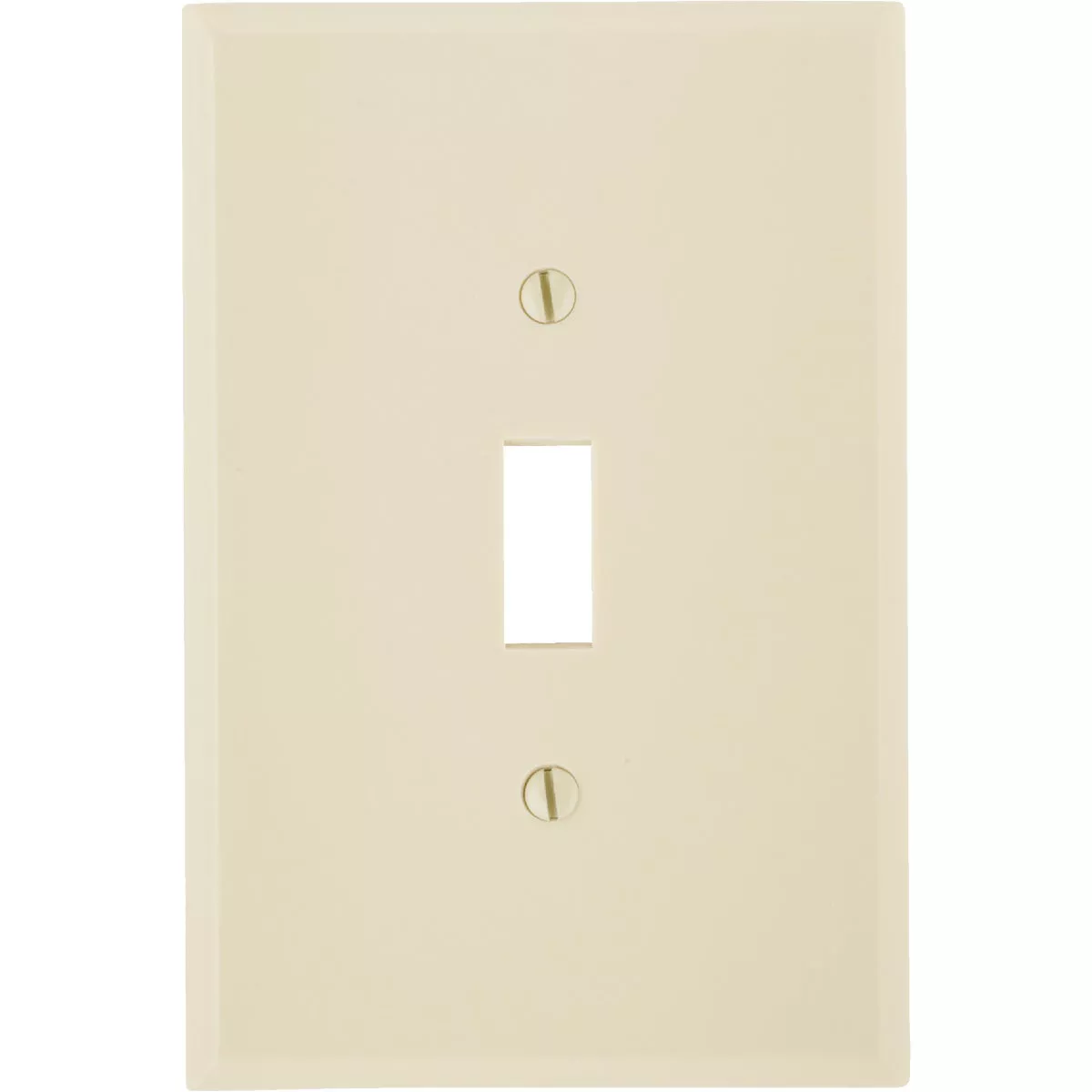 Leviton 1-Gang Plastic Oversized Toggle Switch Wall Plate, Ivory
