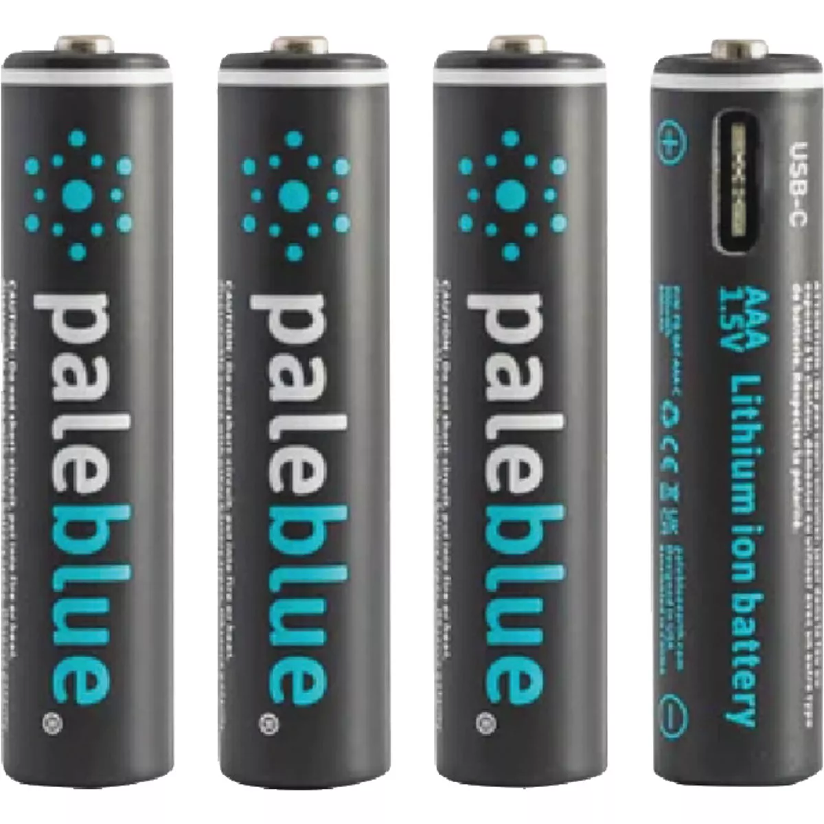 Paleblue AAA Lithium-Ion Rechargeable Battery (4-Pack)