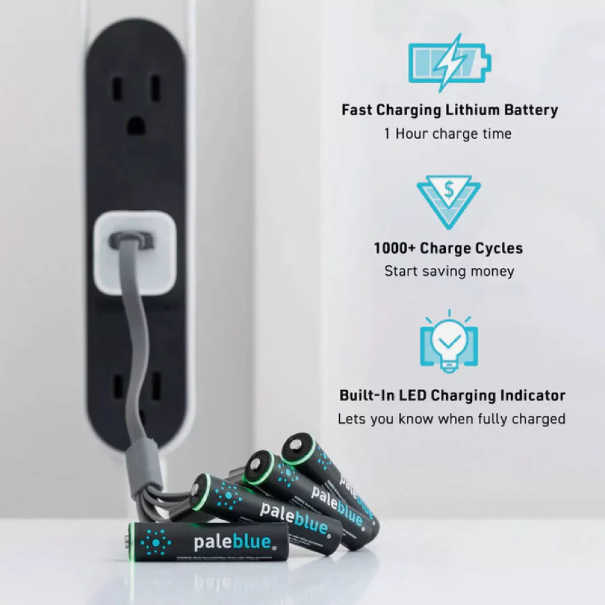 Paleblue AAA Lithium-Ion Rechargeable Battery (4-Pack) - photo 3