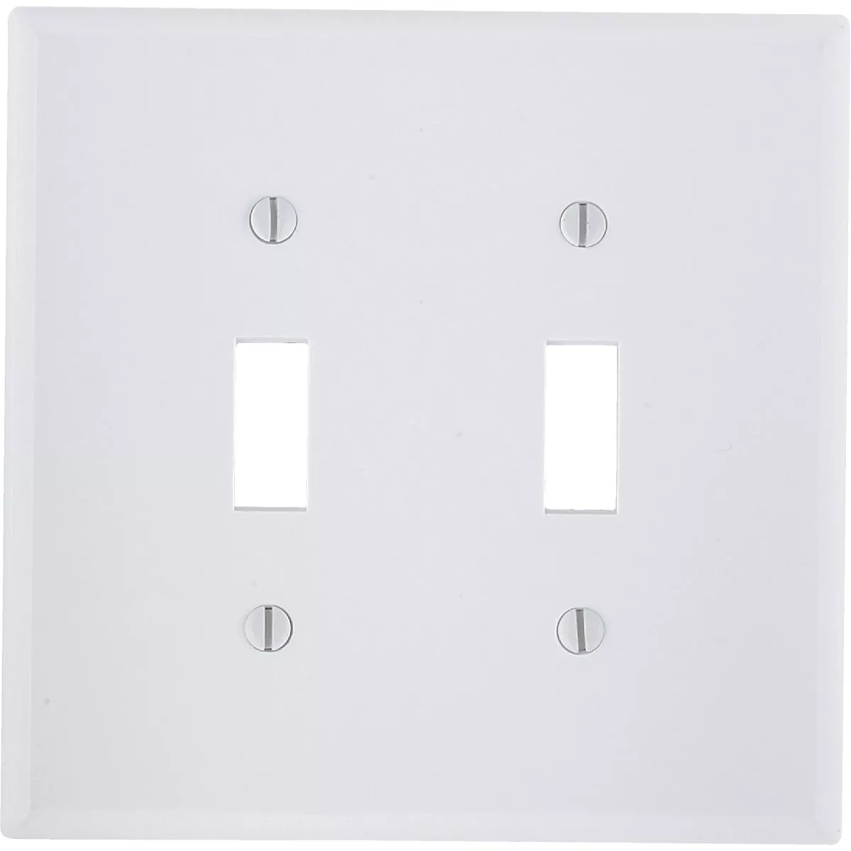 Leviton 2-Gang Plastic Oversized Toggle Switch Wall Plate, White