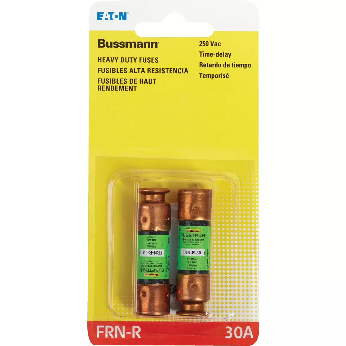Bussmann 30A FRN-R Cartridge Heavy-Duty Time Delay Cartridge Fuse (2-Pack) - photo 2