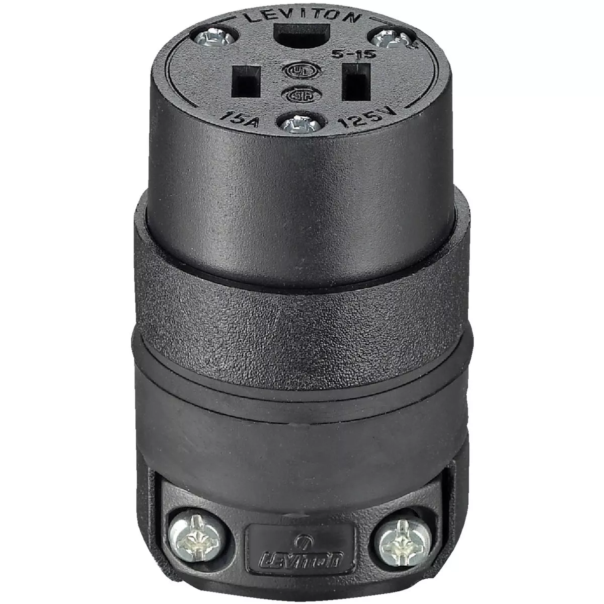 Leviton 15A 125V 3-Wire 2-Pole Rough Use Cord Connector - photo 2