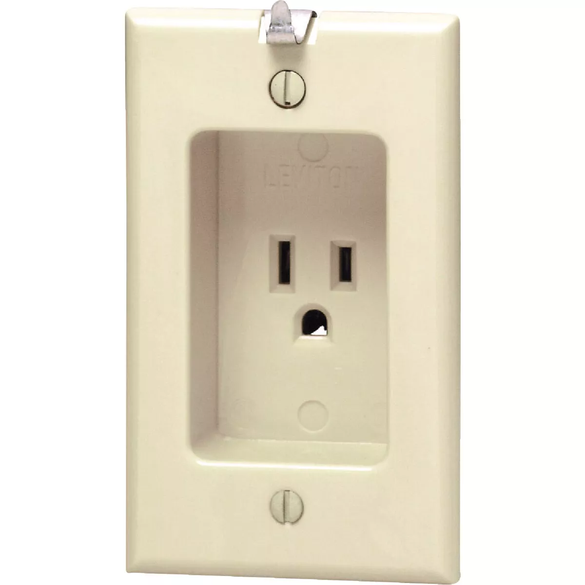 Leviton 15A Ivory Residential Grade 5-15R Single Clock Outlet - photo 2