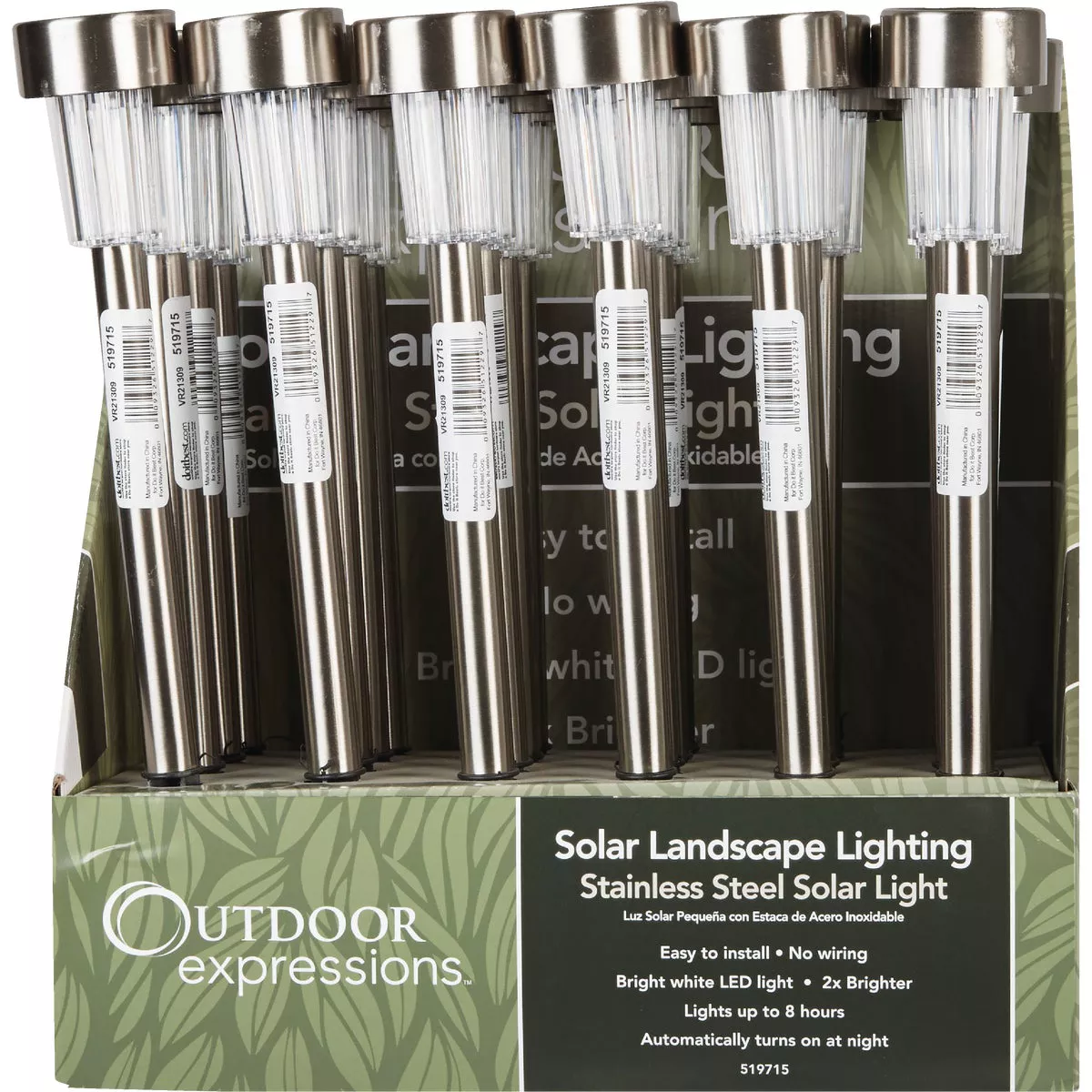 Outdoor Expressions Stainless Steel 2.10 Lumens Metal Mini Solar Path Light - photo 2