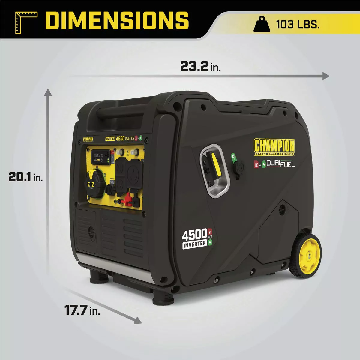 Champion 4500W Dual Fuel Electric/Recoil Inverter Generator with Quiet Technology - photo 5