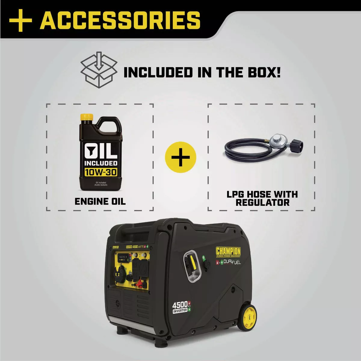 Champion 4500W Dual Fuel Electric/Recoil Inverter Generator with Quiet Technology - photo 2