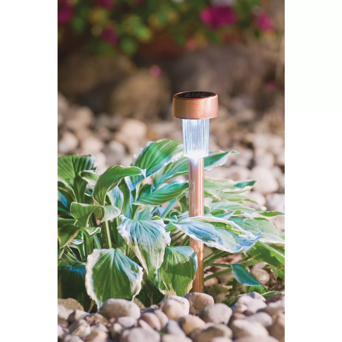 Outdoor Expressions Copper 2.10 Lumens Metal Mini Solar Path Light - photo 2