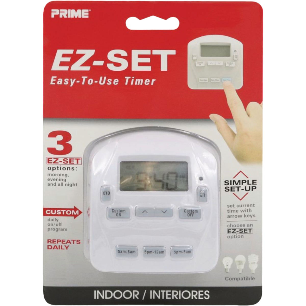 Prime EZSet 125V Indoor 24 Hr. Digital Timer Do it Best
