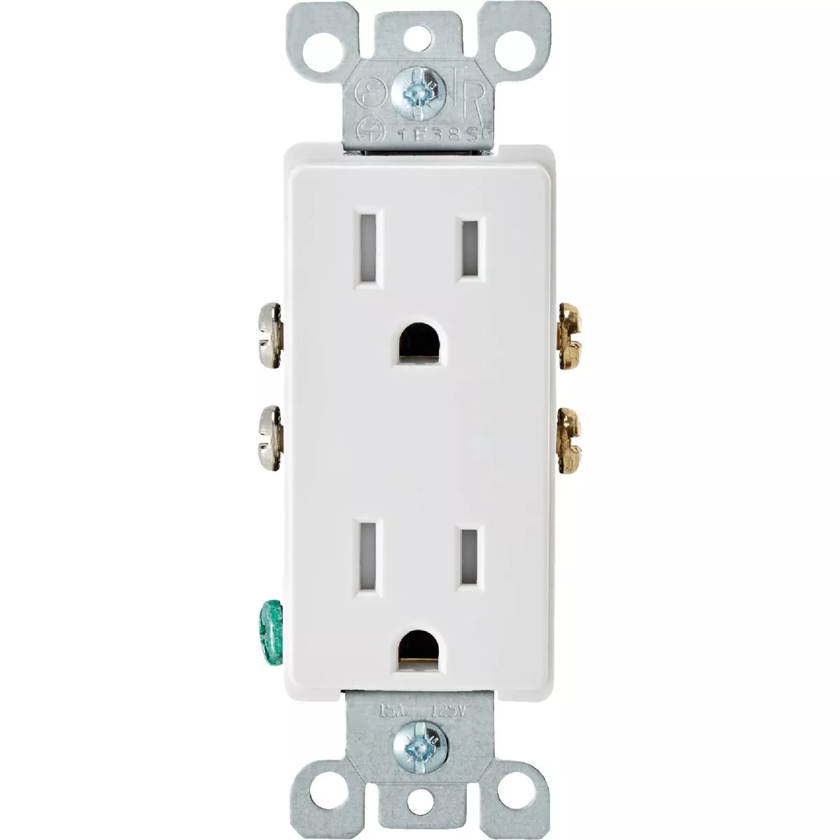 Leviton Decora 15A White Tamper Resistant 5-15R Duplex Outlet - photo 2