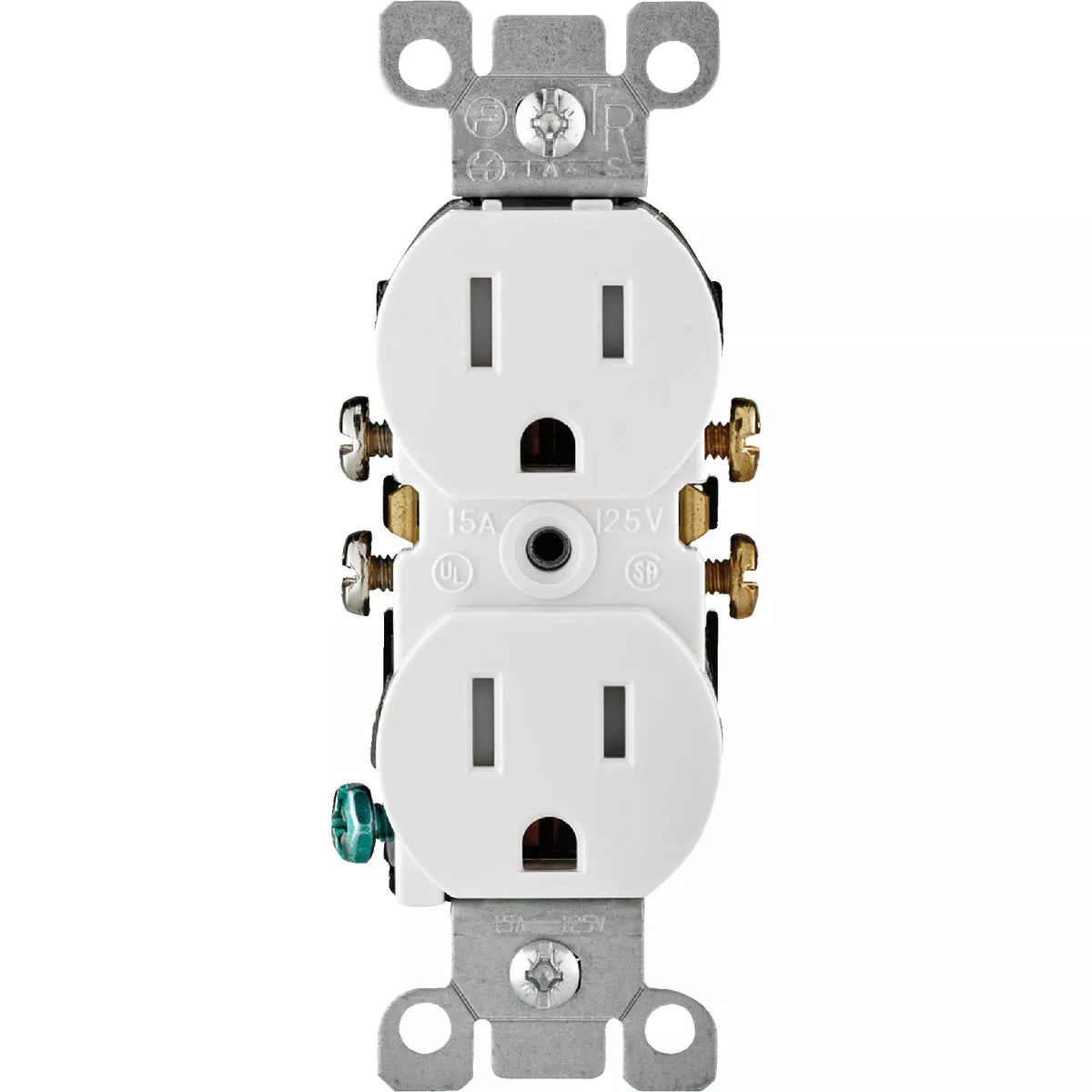 Leviton 15A White Tamper Resistant 5-15R Duplex Outlet - photo 2