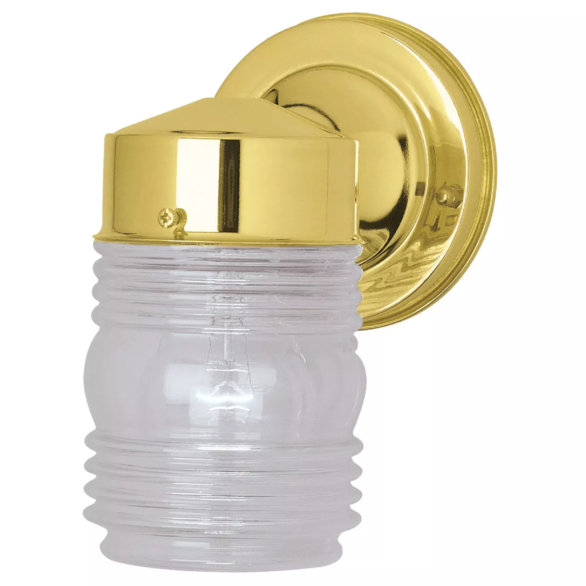Canarm Polished Brass Incandescent Type A Outdoor Wall Light Fixture