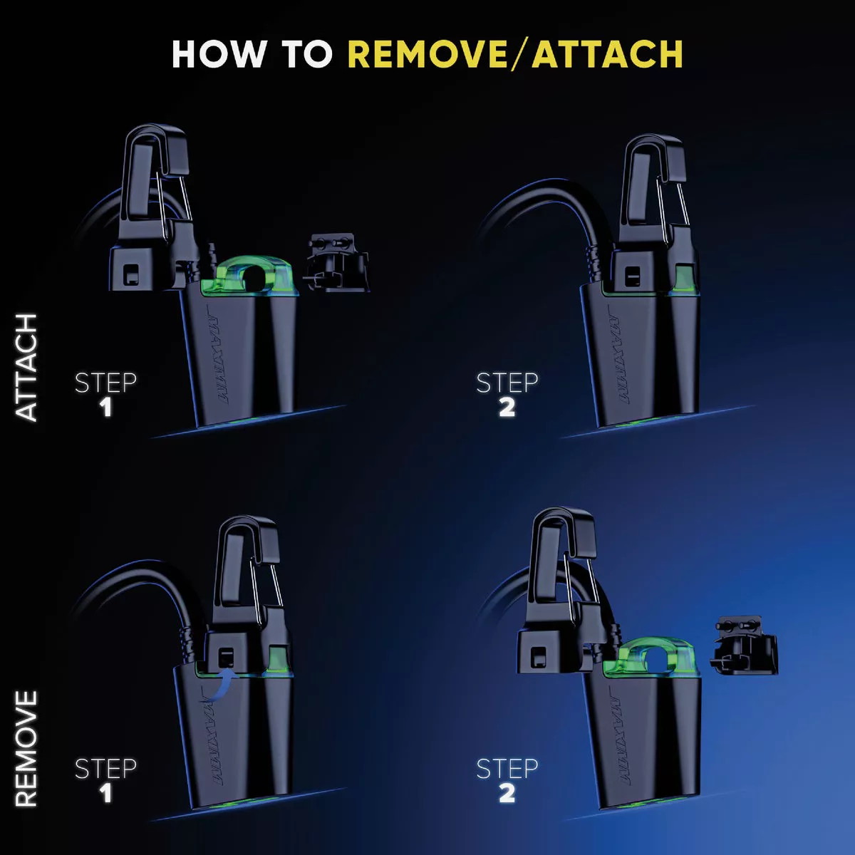 Maximm 15 Ft. 16/3 Black 1-Outlet 360 Deg. Rotating Plug Extension Cord with Lighted Hook - photo 5