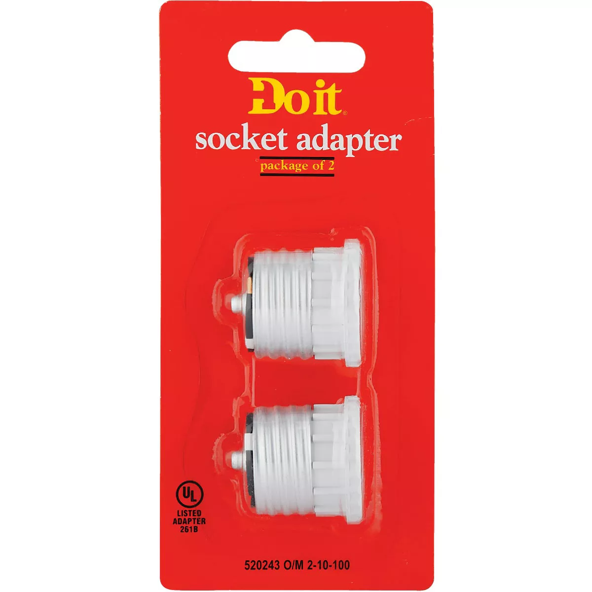 Leviton 600W 120V White Light Socket Adapter (2-Pack) - photo 2