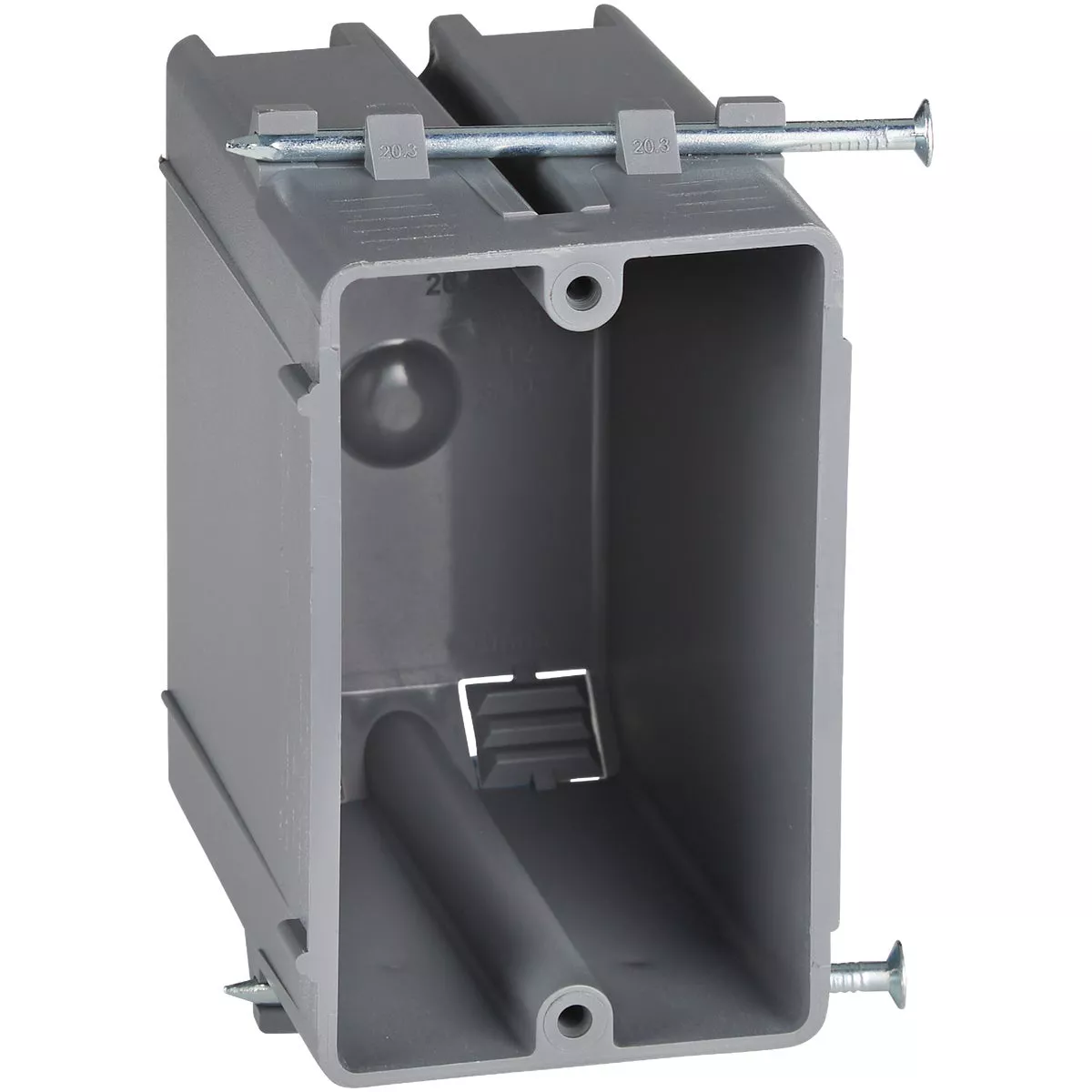 1-Gang PVC Molded New Work Wall Electrical Box, 20 Cu. In.