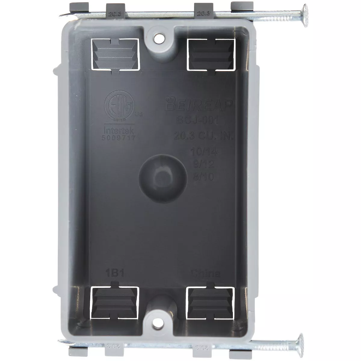 1-Gang PVC Molded New Work Wall Electrical Box, 20 Cu. In. - photo 2