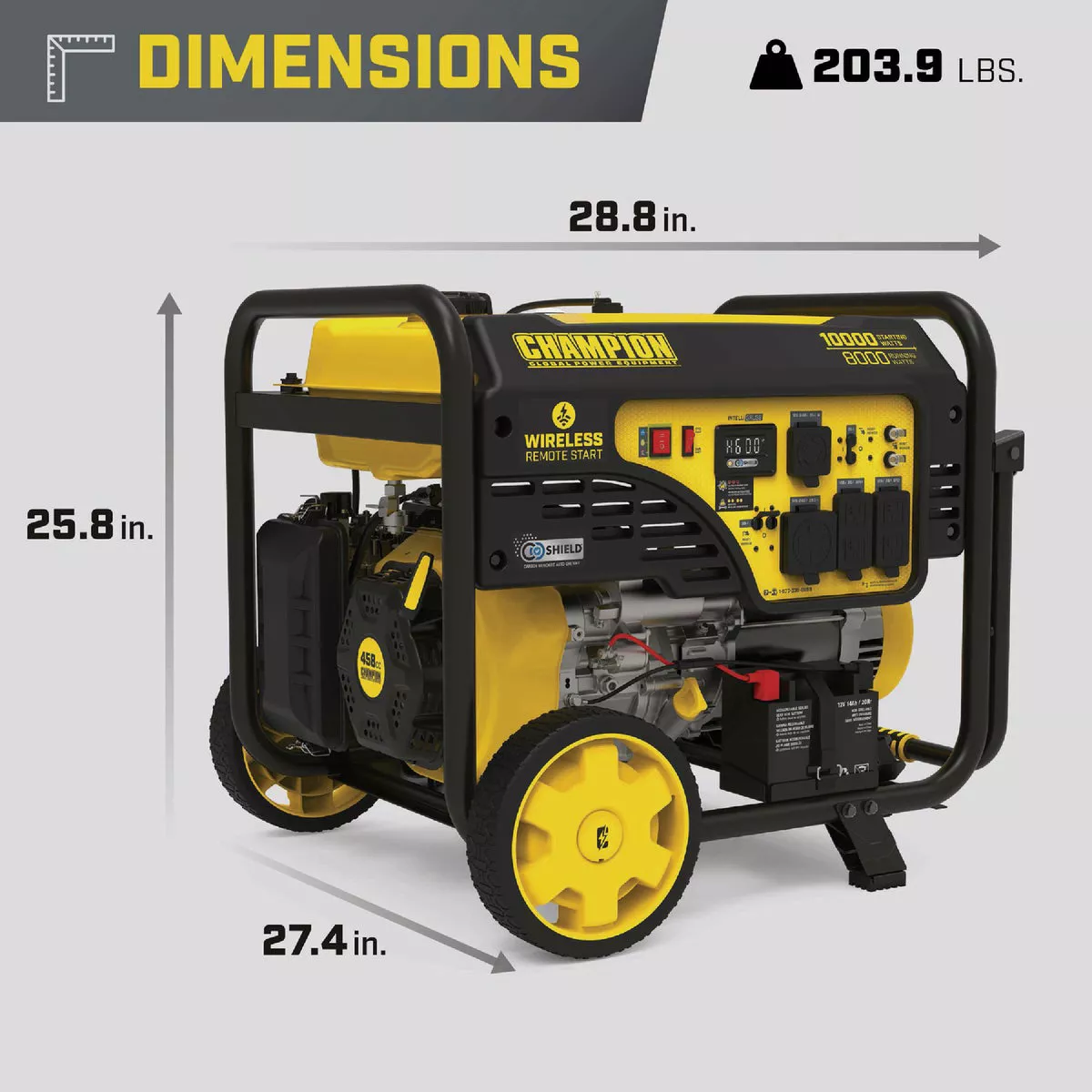 Champion 8000W Gasoline Portable Generator with Wireless Start and CO Shield - photo 4