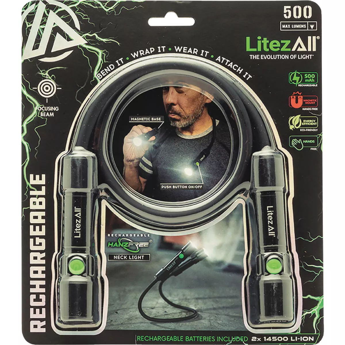 LitezAll 500 Lm. Rechargeable Bendable Neck Light - photo 4