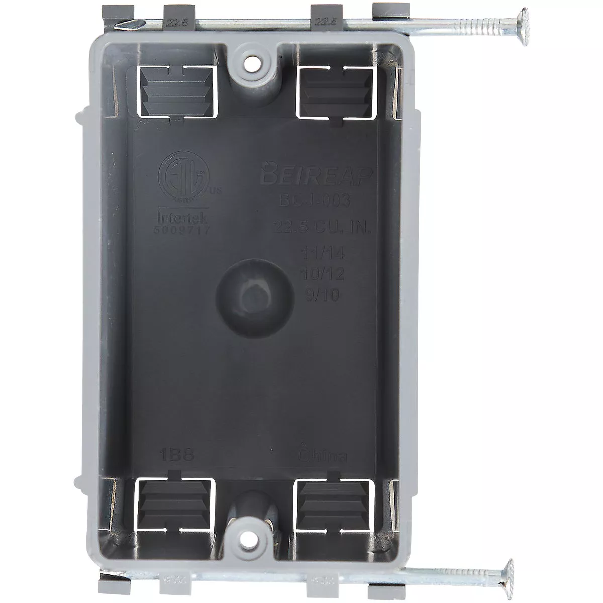 1-Gang PVC Molded New Work Wall Electrical Box, 22 Cu. In. - photo 2